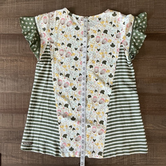 Matilda Jane Gentle Breeze Flutter Sleeve Stripe Flowers - Picture 3 of 6